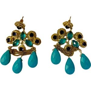 Beautiful turquoise chandelier earrings.